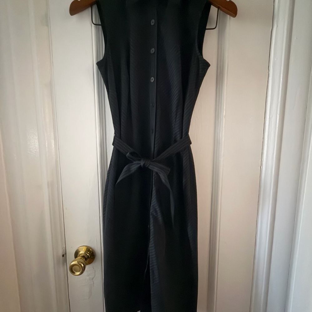 Sleeveless pinstripe dress